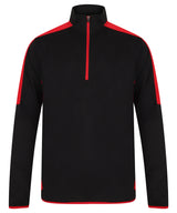 ¼ zip mid-layer with contrast panelling 