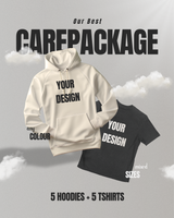 Apparel Starter Bundle – 5 Hoodies + 5 T-Shirts + Print Included